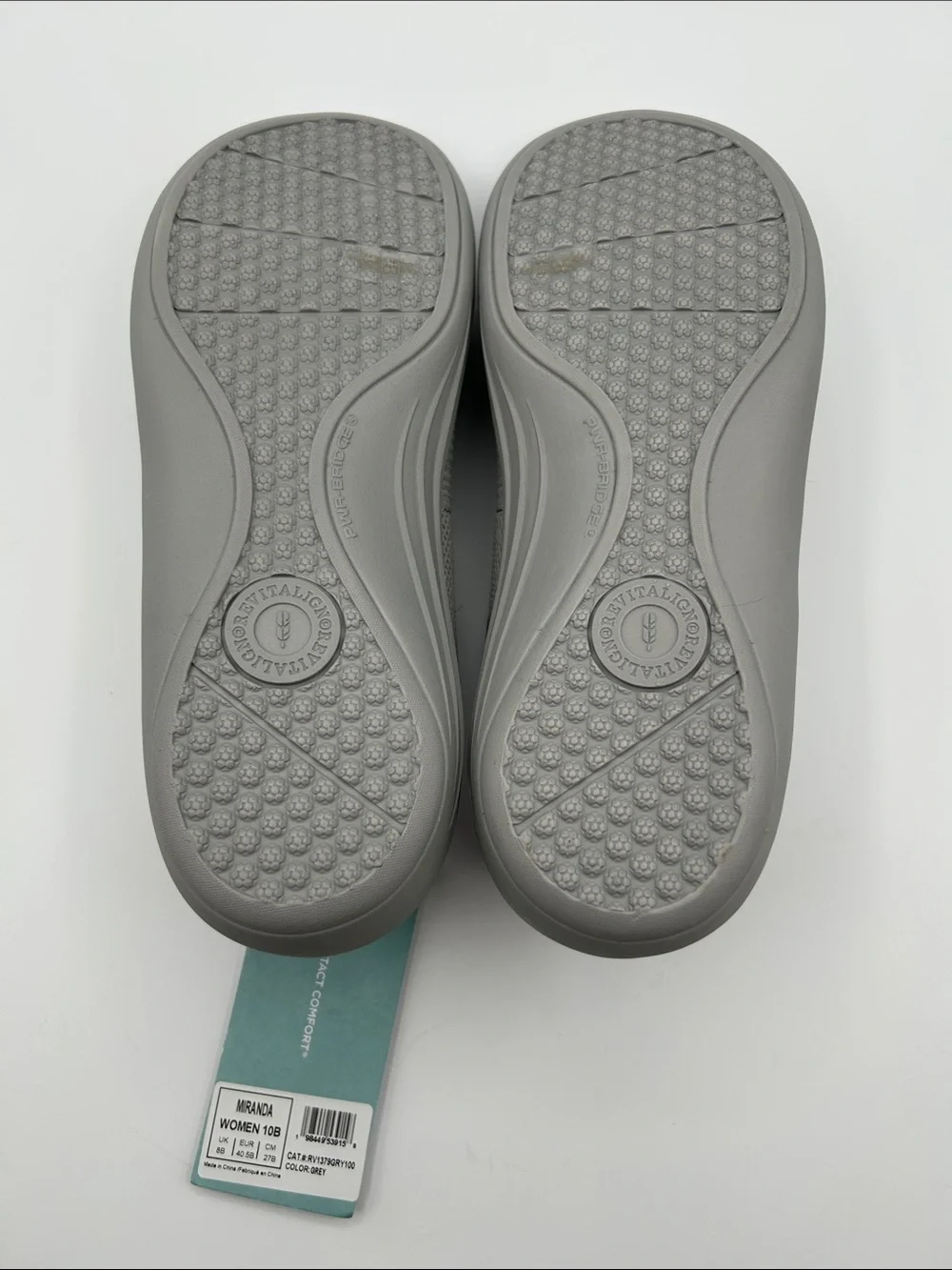 REVITALIGN Women's Slip-On Knit Clog in Light Gray